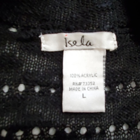 Black knit lightweight cardigan office casual travel large - Picture 5 of 7